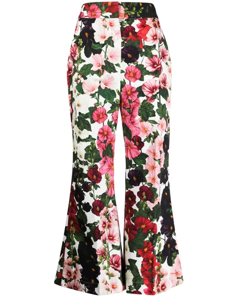 Oscar de la Renta Ausgestellte Hollyhock Cropped-Hose - Mehrfarbig Mehrfarbig