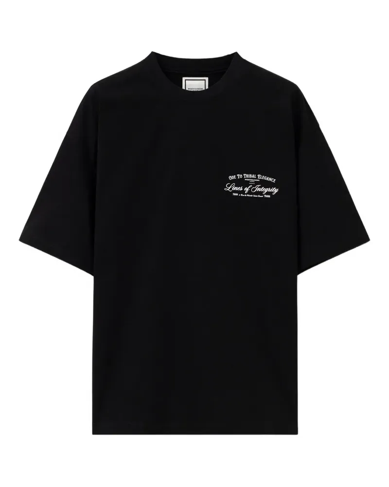Wooyoungmi T-Shirt mit Chandelier-Print - Schwarz Schwarz