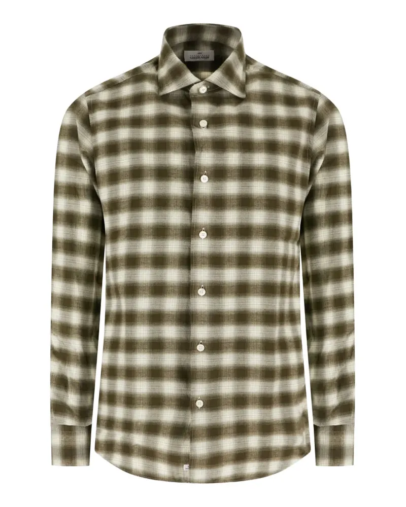 Alessandro Gherardi check-pattern long-sleeve shirt - Grün Grün