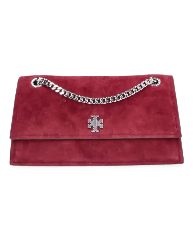 Tory Burch Kira Turnlock Schultertasche aus Wildleder - Rot Rot