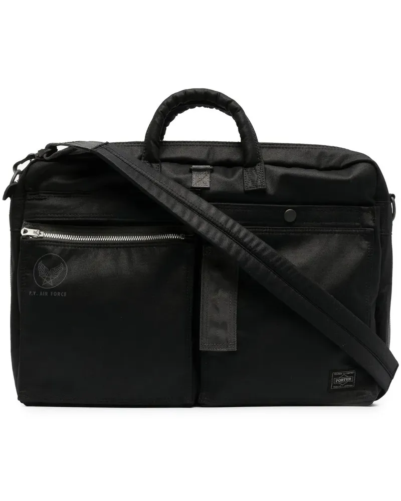 PORTER-YOSHIDA & CO Laptoptasche mit Reißverschluss - Schwarz Schwarz