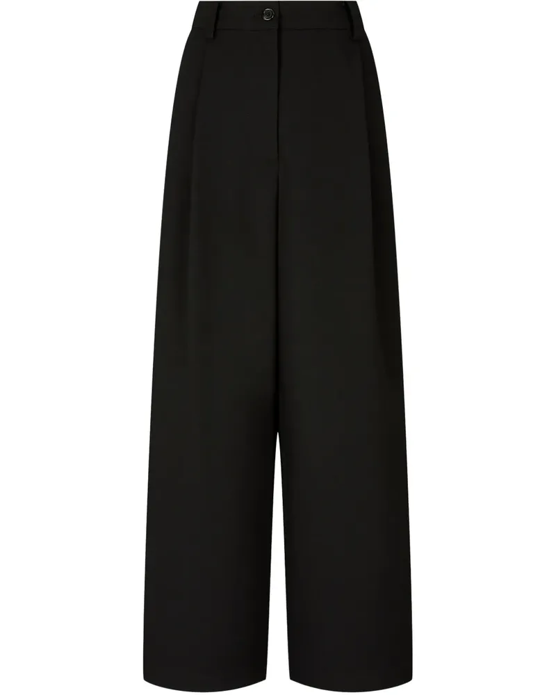 STUDIO TOMBOY Hose mit weitem Bein - Schwarz Schwarz
