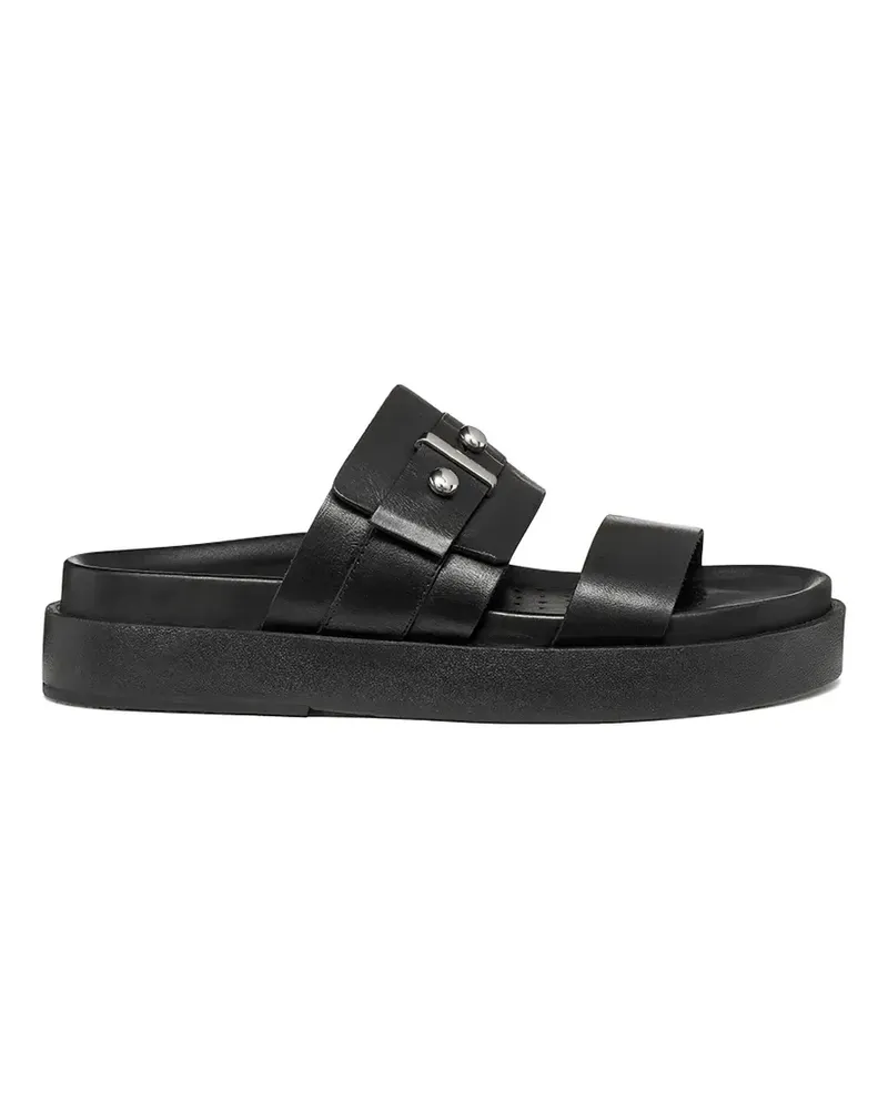 Geox Adelash H buckle-detail platform slides - Schwarz Schwarz