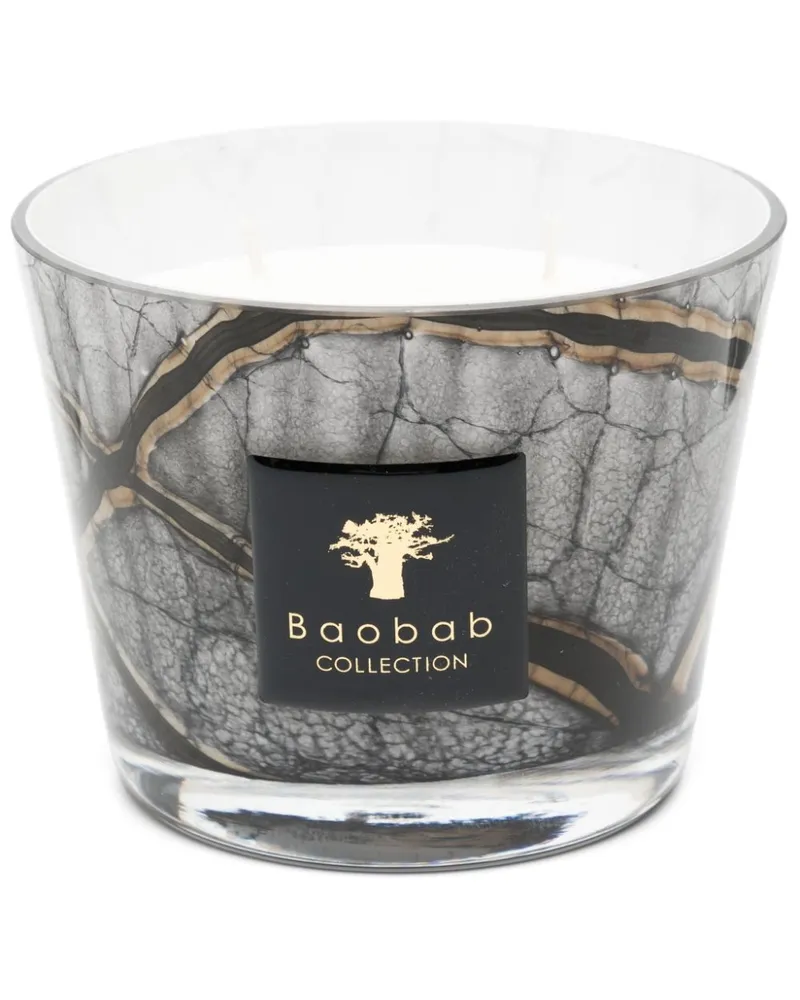 Baobab Collection Marmorierte Stones Kerze - Silber Silber