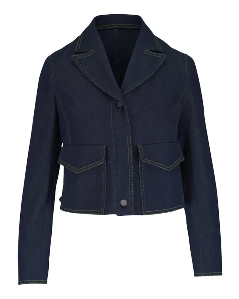Akris button-front cropped denim jacket - Blau Blau
