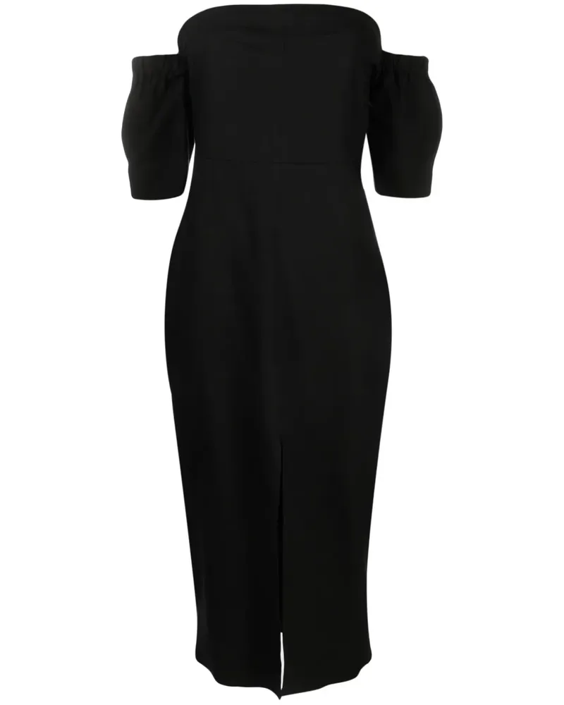 Isabel Marant Schulterfreies Midikleid - Schwarz Schwarz