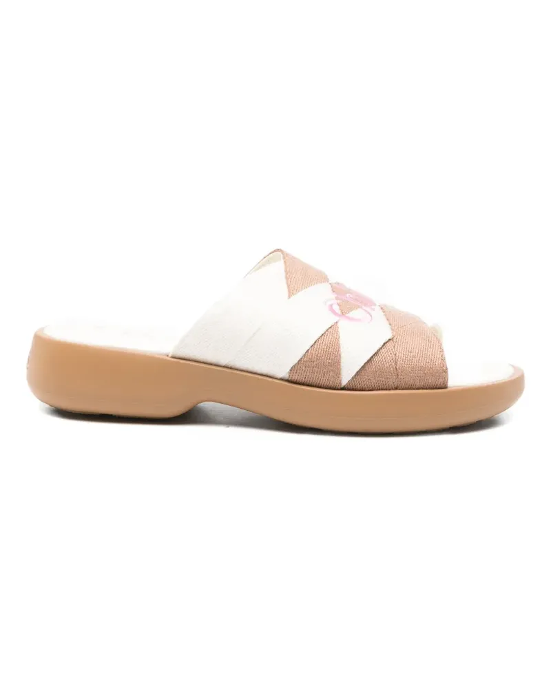 Chloé Poolette embroidery sandals - Weiß Weiß