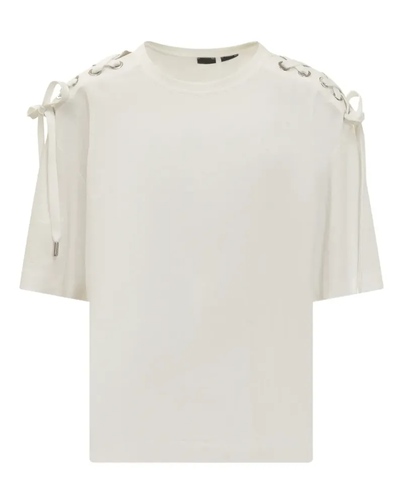 Pinko T-Shirt mit Ösen - Weiß Weiß