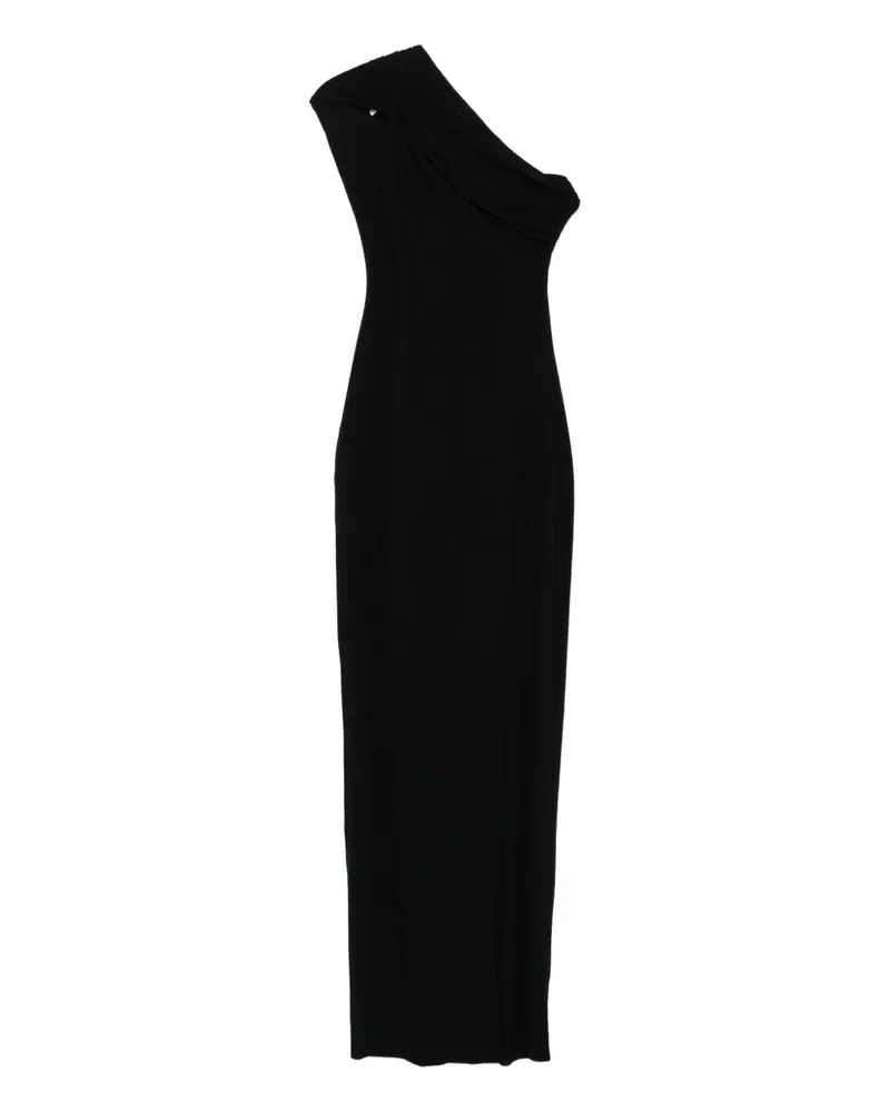 MANURÍ Iman Maxikleid mit Cut-Out - Schwarz Schwarz