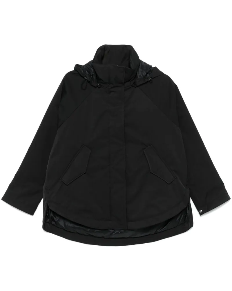 Herno Klassische Kapuzenjacke - Schwarz Schwarz