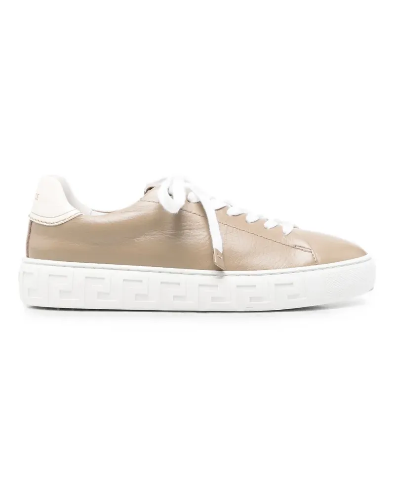Versace leather sneakers - Nude Nude