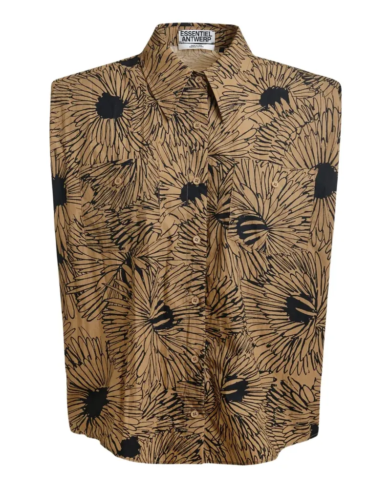 Essentiel Hemd mit Blumen-Print - Nude Nude