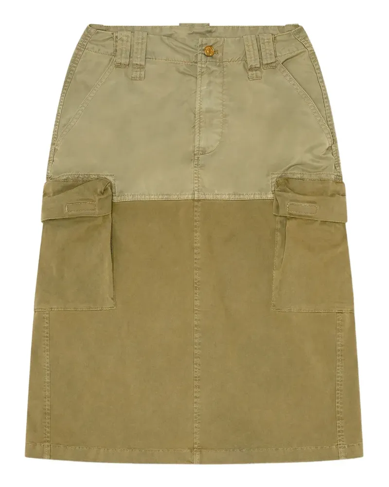 Diesel Cargo-Midirock aus Baumwolle und Nylon - Grün Grün