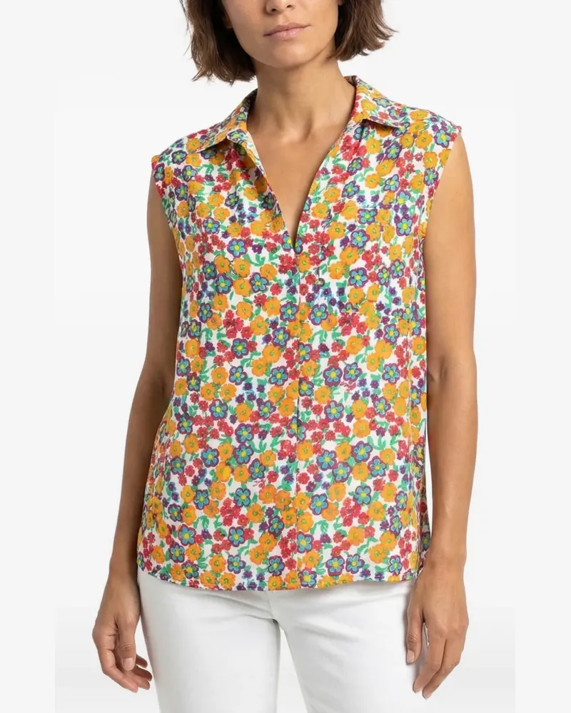 Marni Ärmelloses Hemd mit Blumenprint - Gelb Gelb