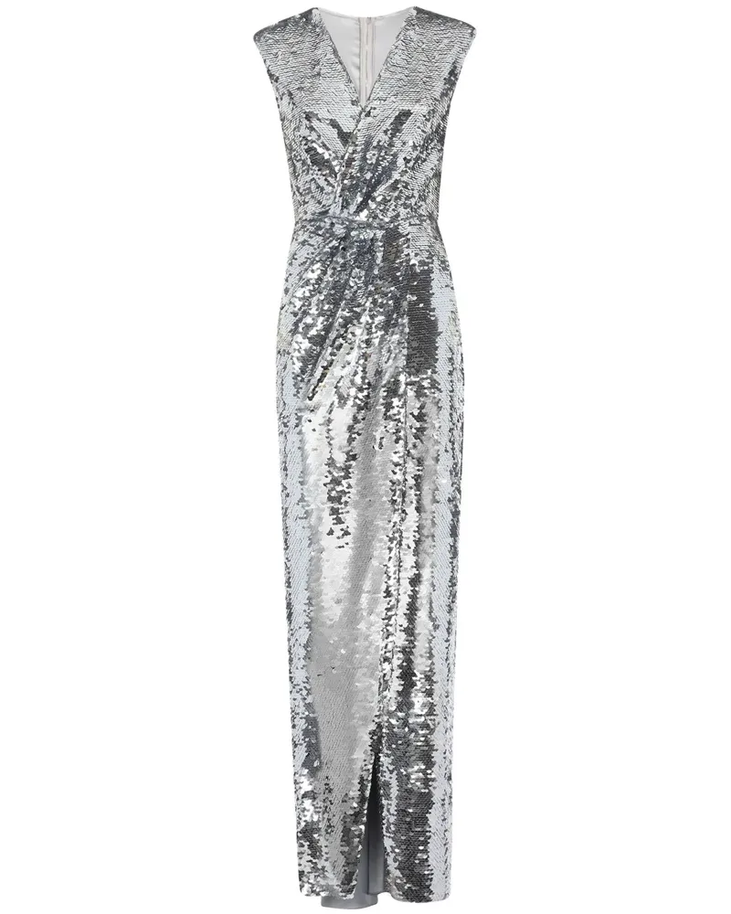 Dolce & Gabbana Drapiertes Kleid mit Pailletten - Silber Silber