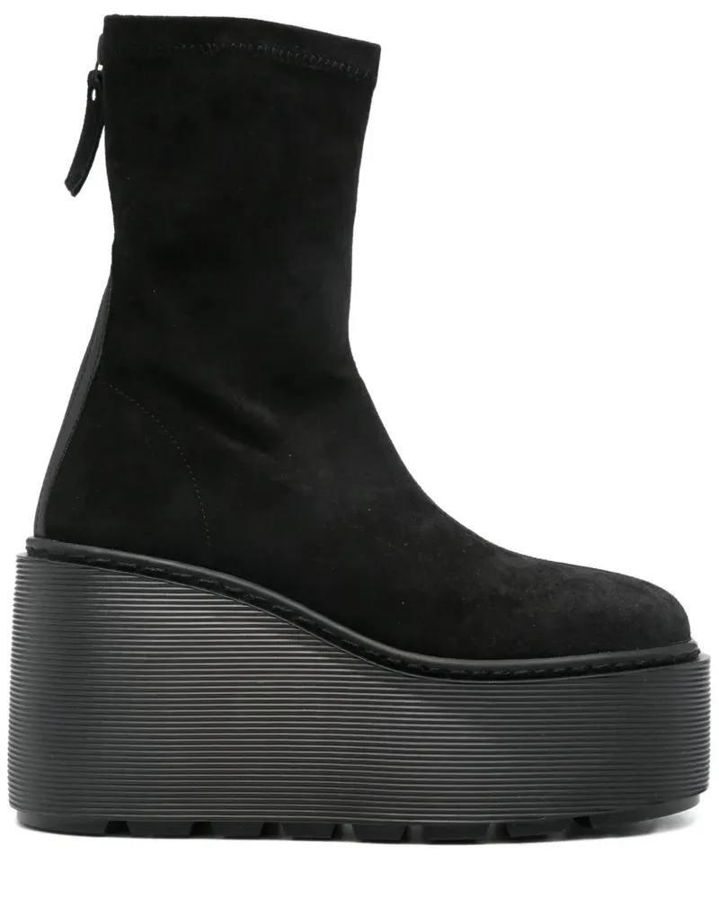 Vic Matié Stripy Plateau-Stiefel 100mm - Schwarz Schwarz
