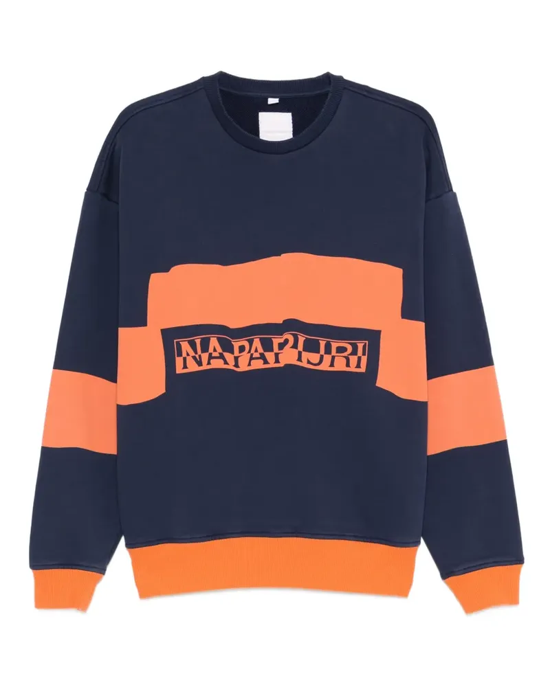 Napapijri logo striped sweatshirt - Blau Blau
