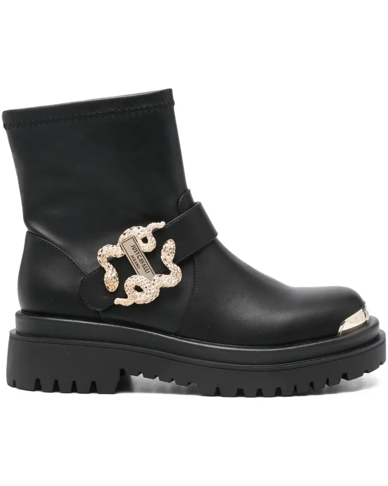 Just Cavalli Stiefel mit Schnalle - Schwarz Schwarz