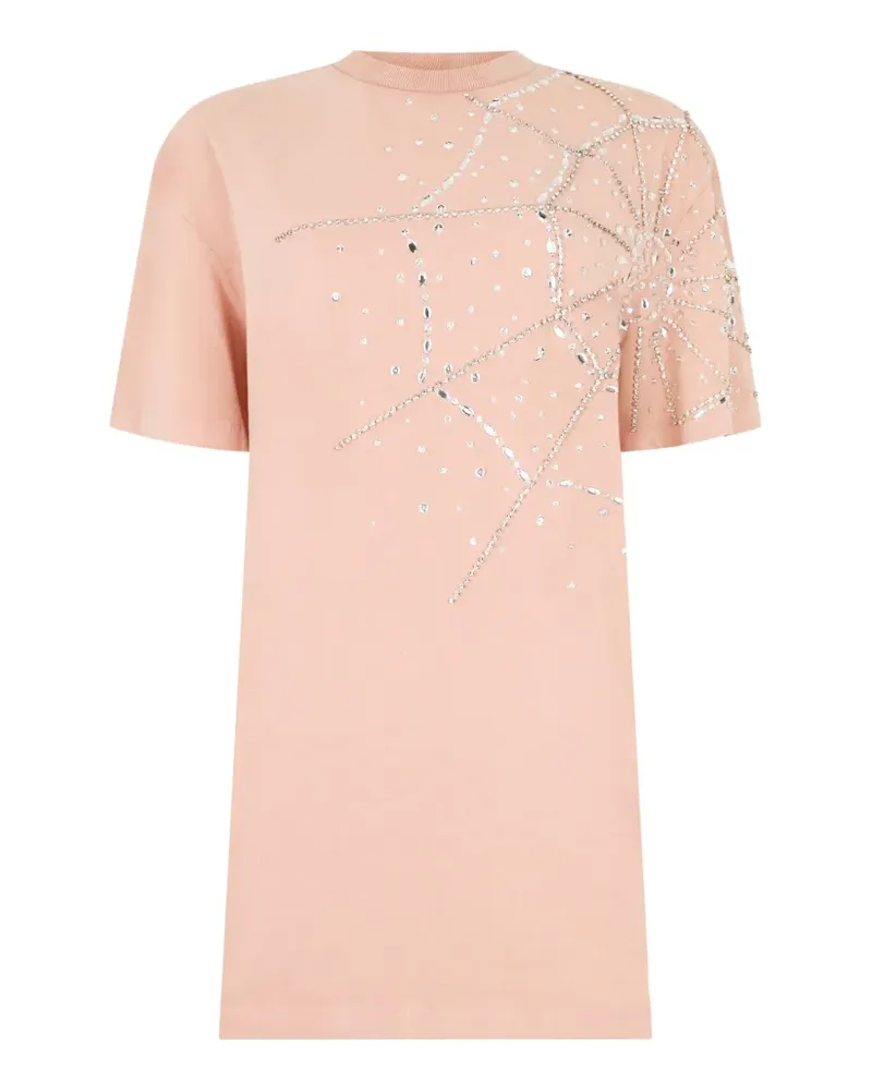 Philipp Plein Minikleid mit Spinnennetz-Strass - Rosa Rosa