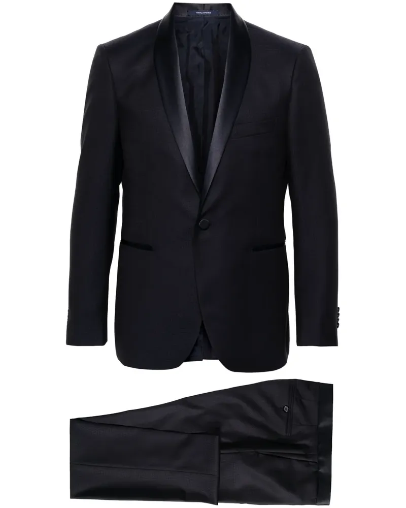 Tagliatore Einreihiger Smoking - Blau Blau