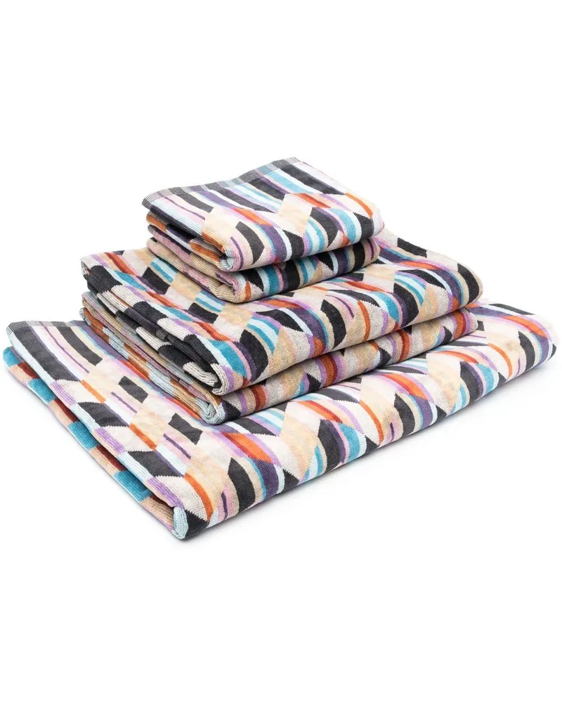 Missoni Home Brody Handtücher mit geometrischem Print (5er-Set) - Nude Nude