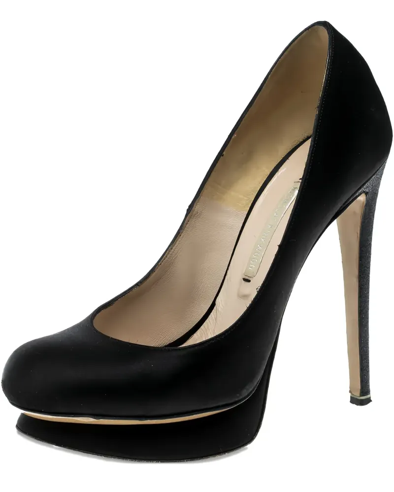 Nicholas Kirkwood Plateau-Pumps aus Satin 125mm - Schwarz Schwarz