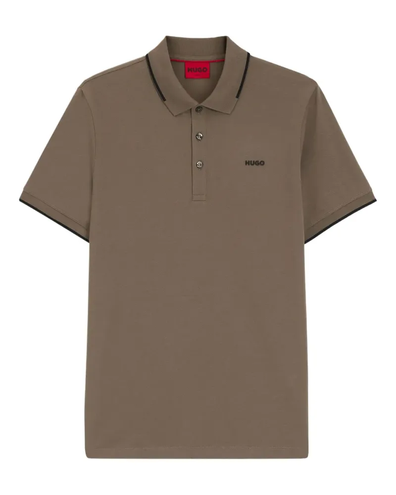 HUGO BOSS Poloshirt mit Kontrastdetail - Braun Braun