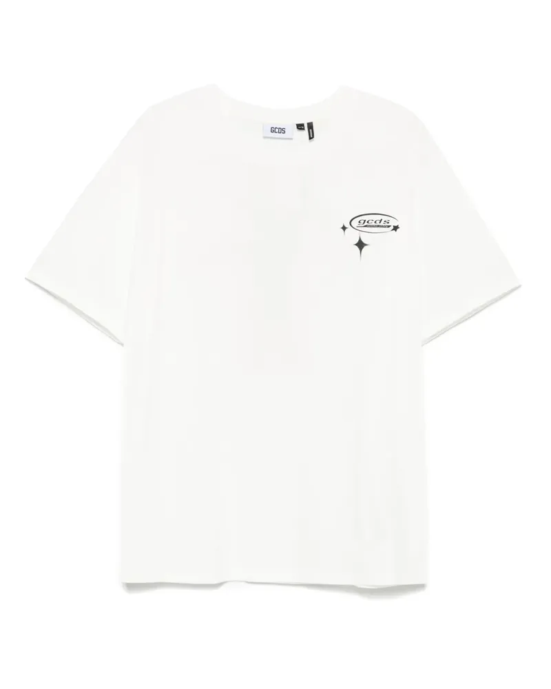 GCDS Wirdo Flames T-Shirt - Weiß Weiß