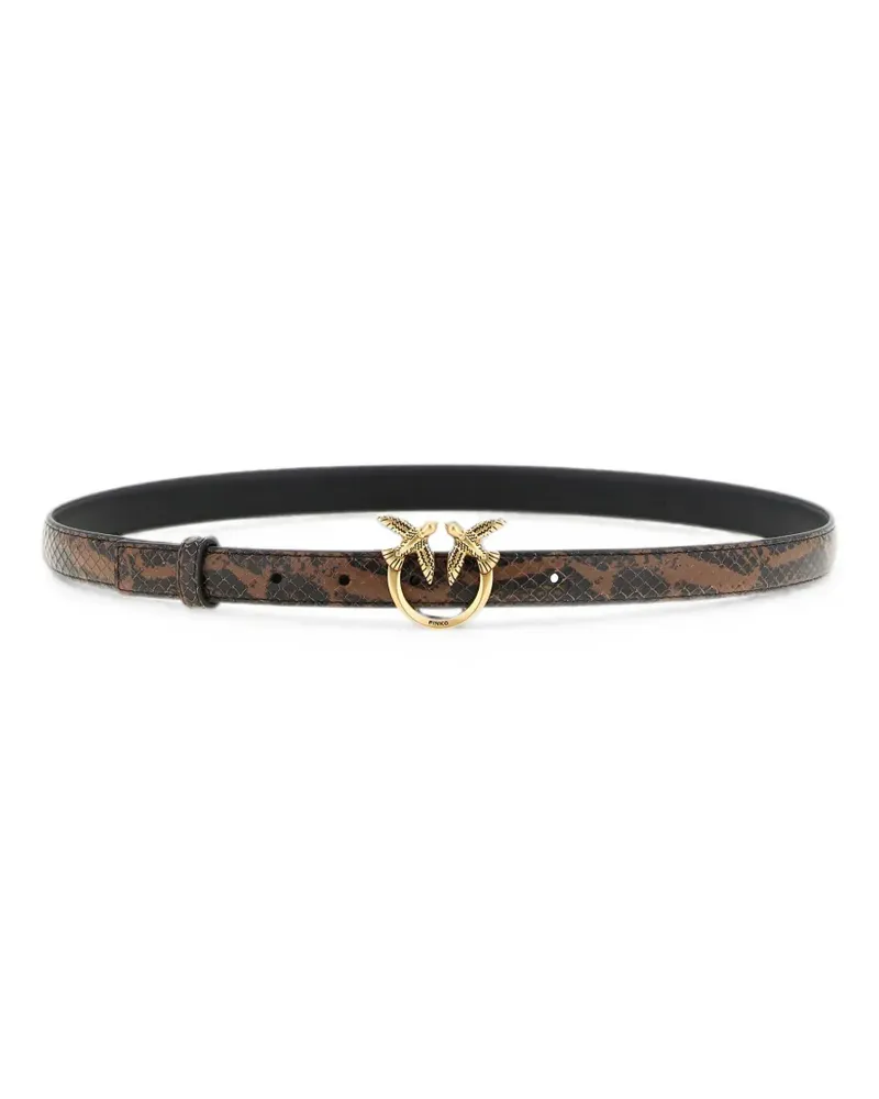 Pinko reptile-effect belt - Braun Braun