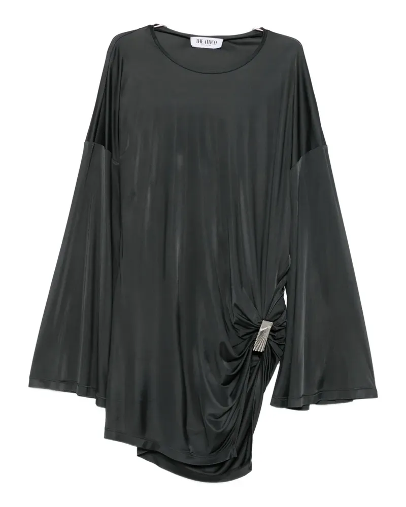 ATTICO Asymmetrisches Kleid mit drapierten Glockenärmeln - Grau Grau