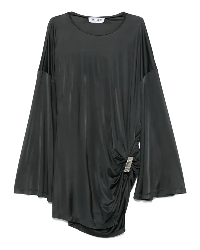 ATTICO Asymmetrisches Kleid mit drapierten Glockenärmeln - Grau Grau