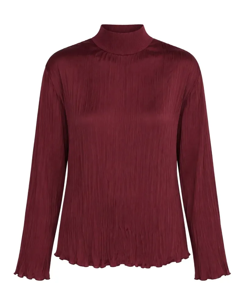 Vince crinkled-finish high-neck top - Rot Rot