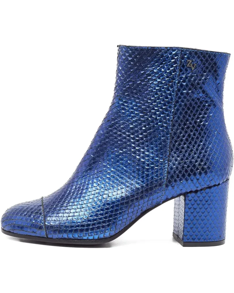Zadig & Voltaire Stiefel aus Pythonleder - Blau Blau