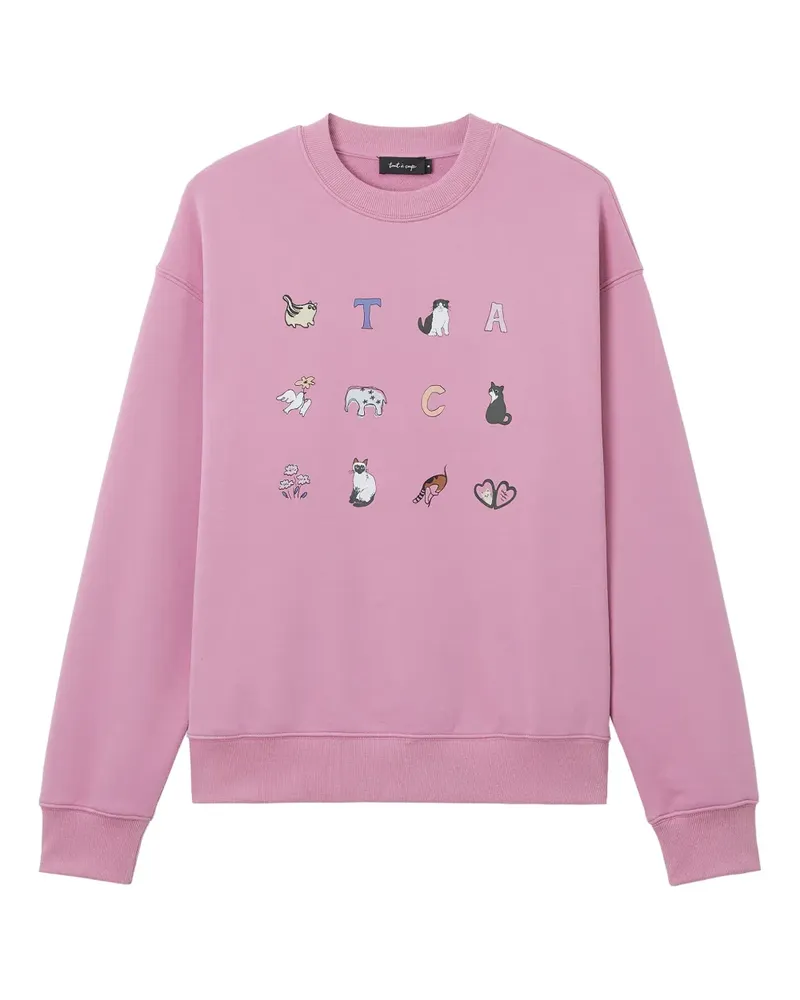 Tout a Coup Sweatshirt mit grafischem Print - Rosa Rosa