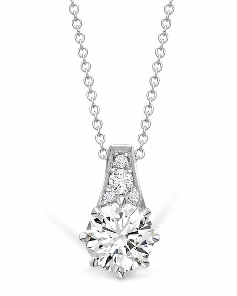 Pragnell 18kt Weißgoldhalskette mit Diamanten - Silber Silber