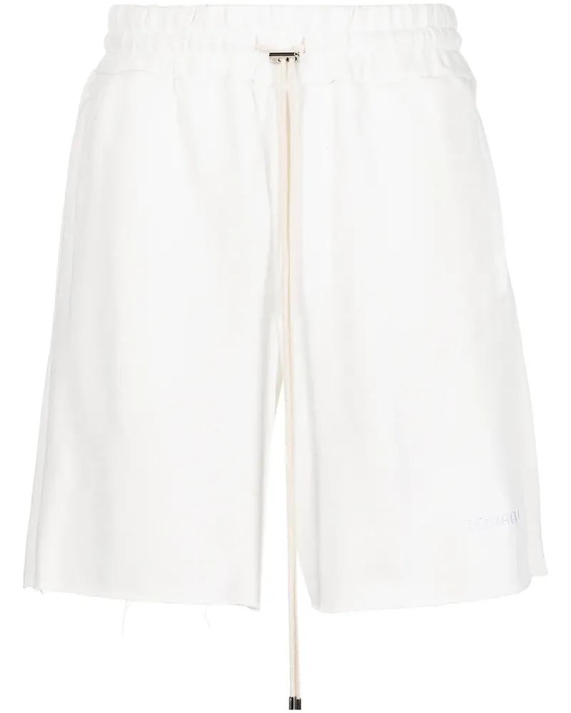 DOMREBEL Shorts mit Logo-Stickerei - Weiß Weiß