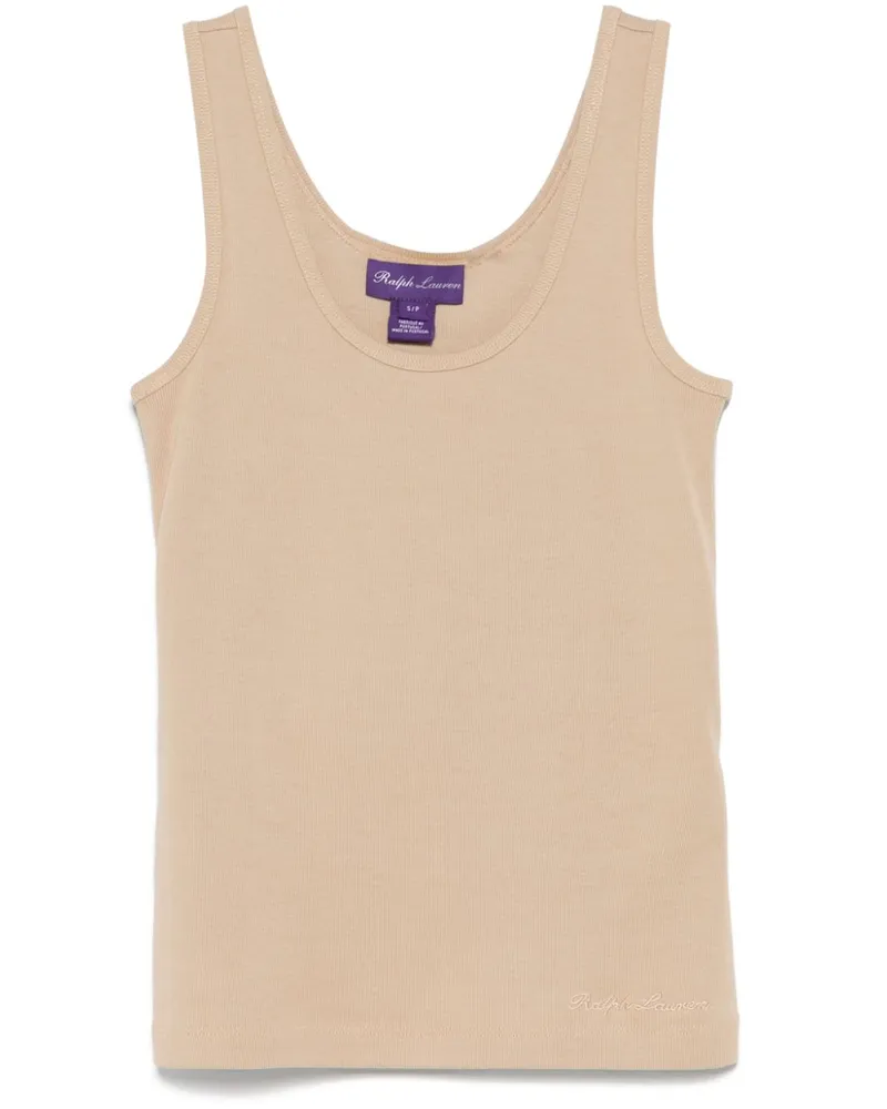 Ralph Lauren Fein geripptes Tanktop - Nude Nude