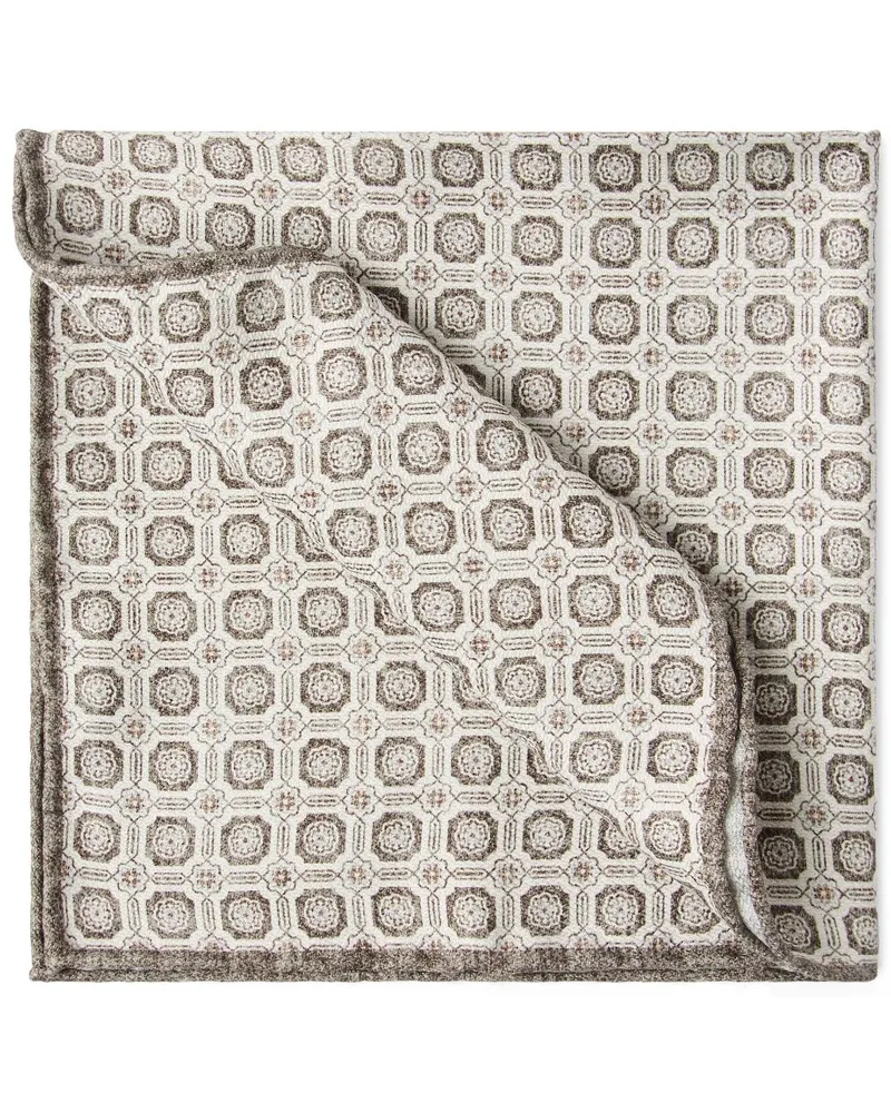 Brunello Cucinelli Einstecktuch aus Seide - Braun Braun