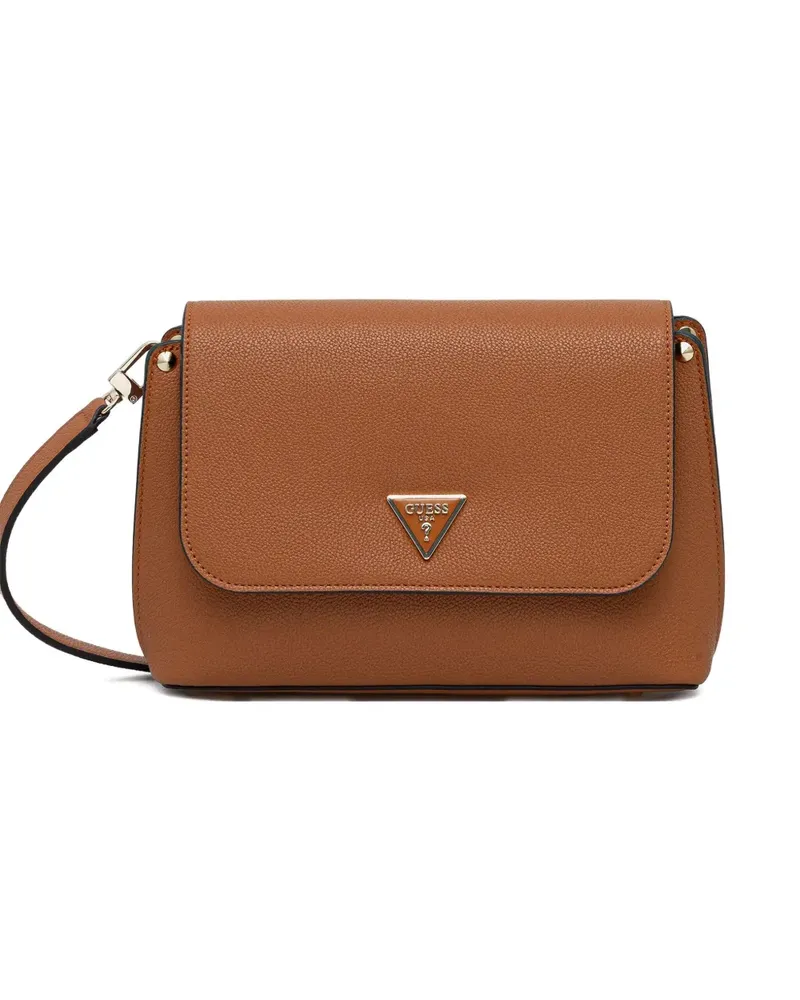 Guess logo-plaque crossbody bag - Braun Braun