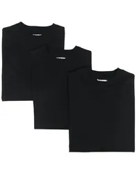 Jil Sander Set aus drei Langarmshirts Schwarz