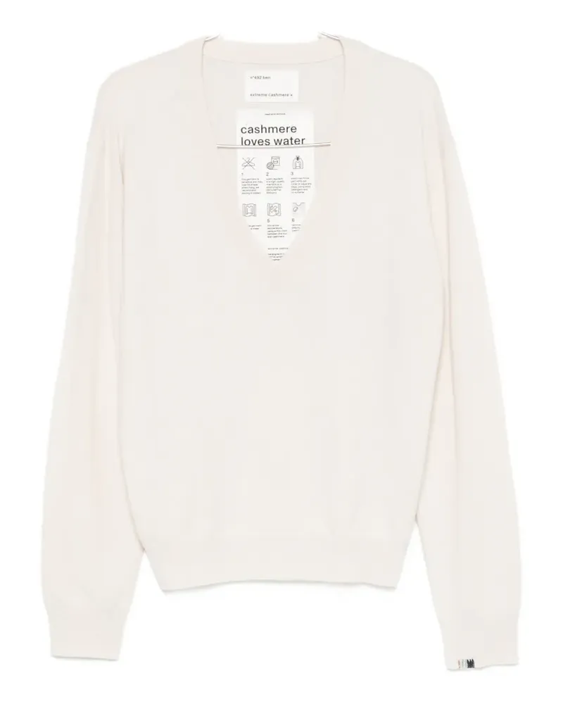 extreme cashmere Nº 492 Ben V-neck sweater - Nude Nude