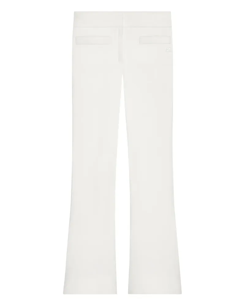 Courrèges Bootcut-Hose mit Logo-Detail - Weiß Weiß