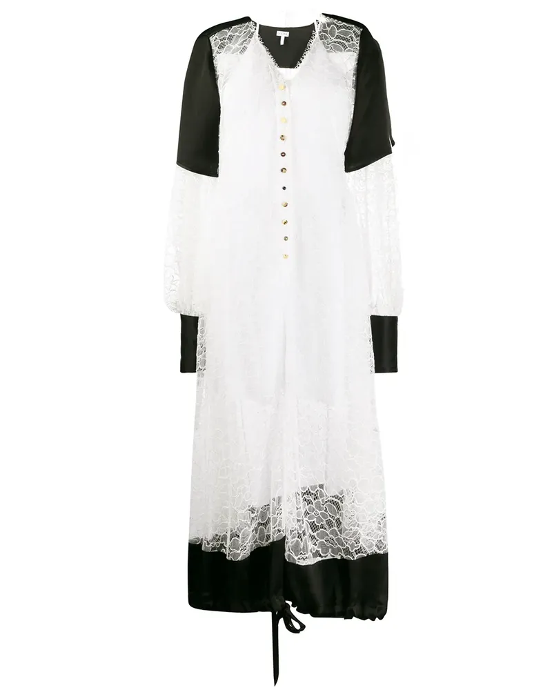 Loewe Hemdkleid mit Spitze - Weiß Weiß