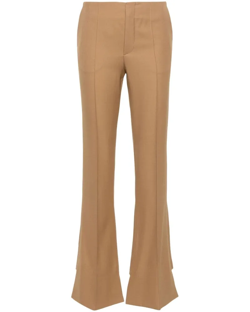 Chloé Bootcut-Hose mit Biesen - Braun Braun