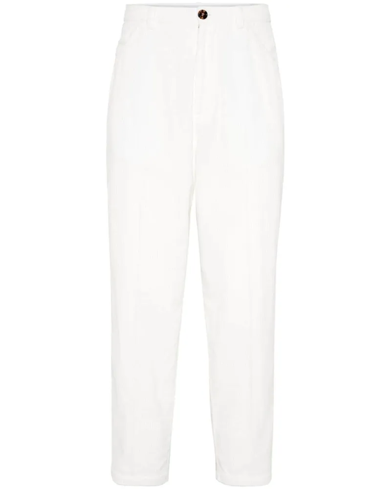 Brunello Cucinelli Hose aus Cord - Weiß Weiß