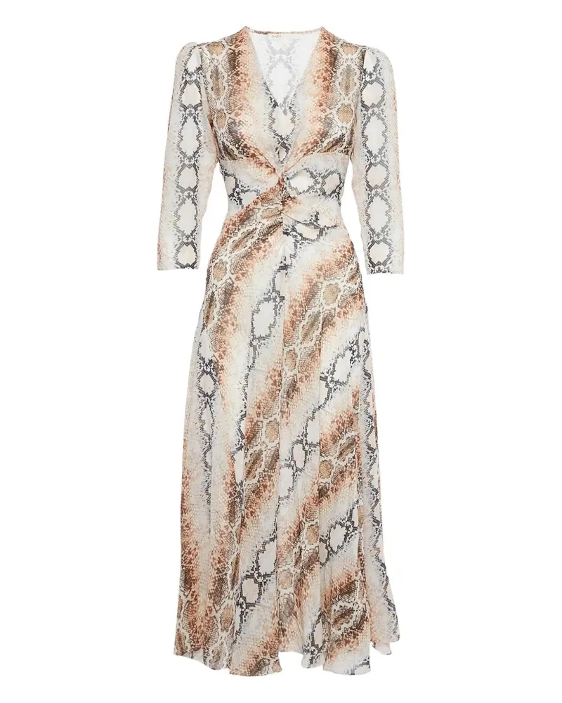Maje Twist Kleid mit Schlangen-Print - Nude Nude
