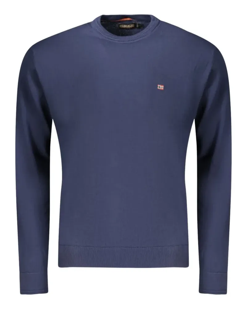 Napapijri logo-patch sweater - Blau Blau
