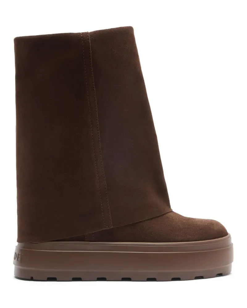 Casadei double-face fold-over platform boots - Braun Braun