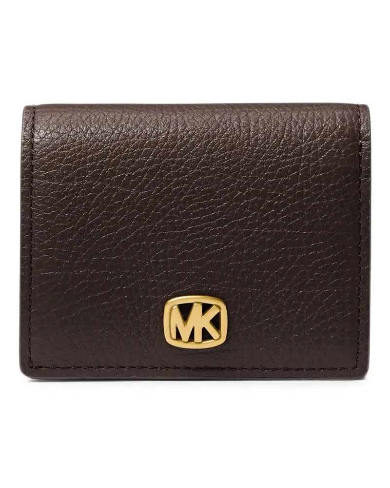 Michael Kors logo-plaque pebbled leather wallet - Braun Braun