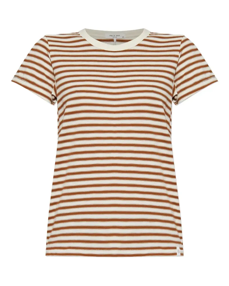 Rag & Bone Gestreiftes T-Shirt - Orange Orange